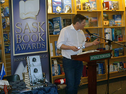 Jim Daschuk reading from his book at an SBA event in March. Jim Daschuk reading from his book at an SBA event in March.